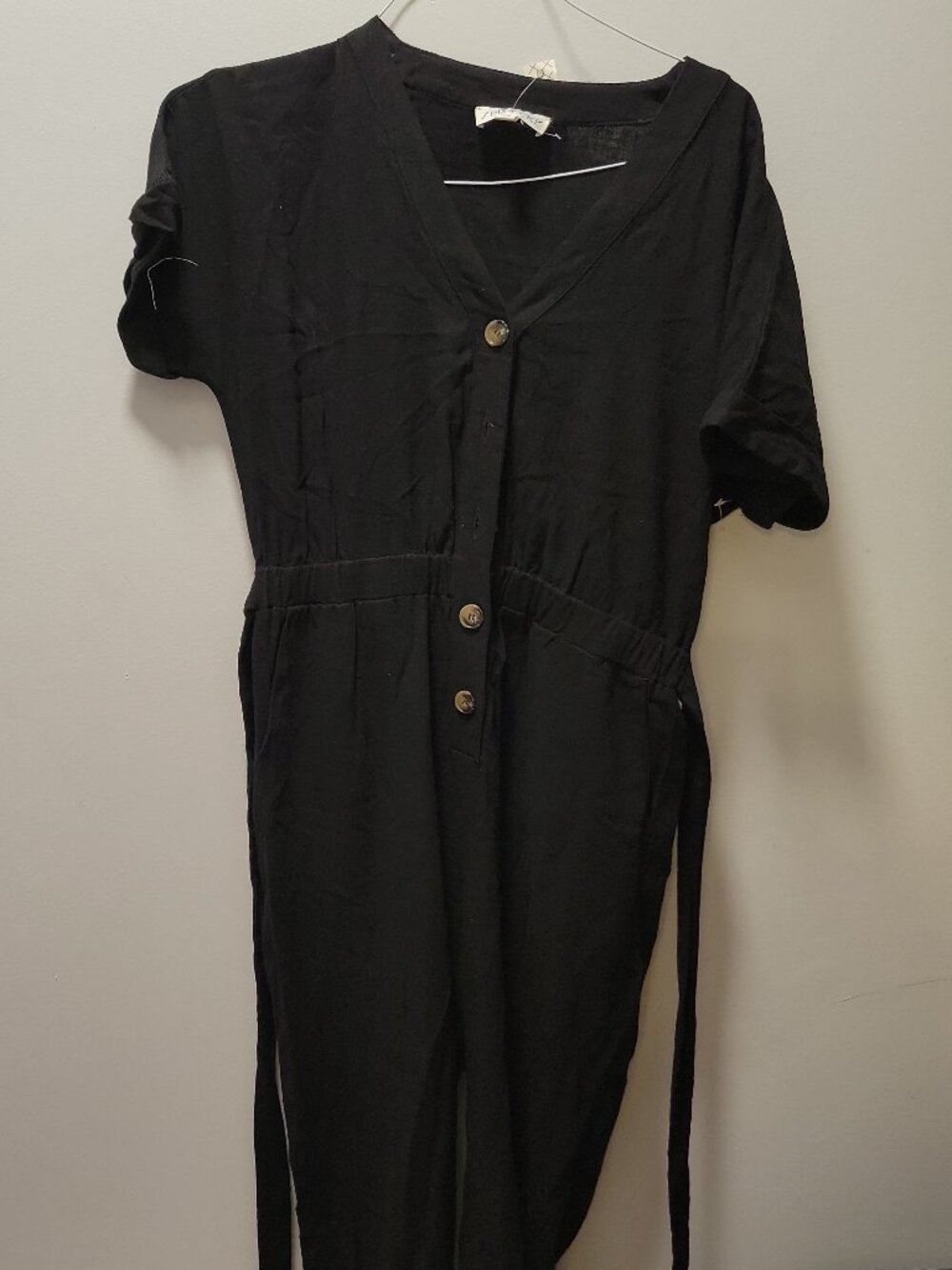 She&sky Giana Black Jumspuit size small - linen relax suit allure sexy woman fem